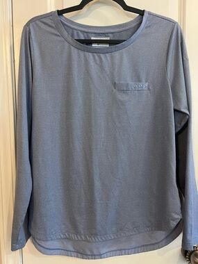 Women’s Long-Sleeve Crewneck Tee in Light Blue by Columbia